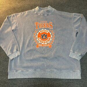 Auburn Tigers Sweatshirt Medium Blue Football War Egales Chicka-d